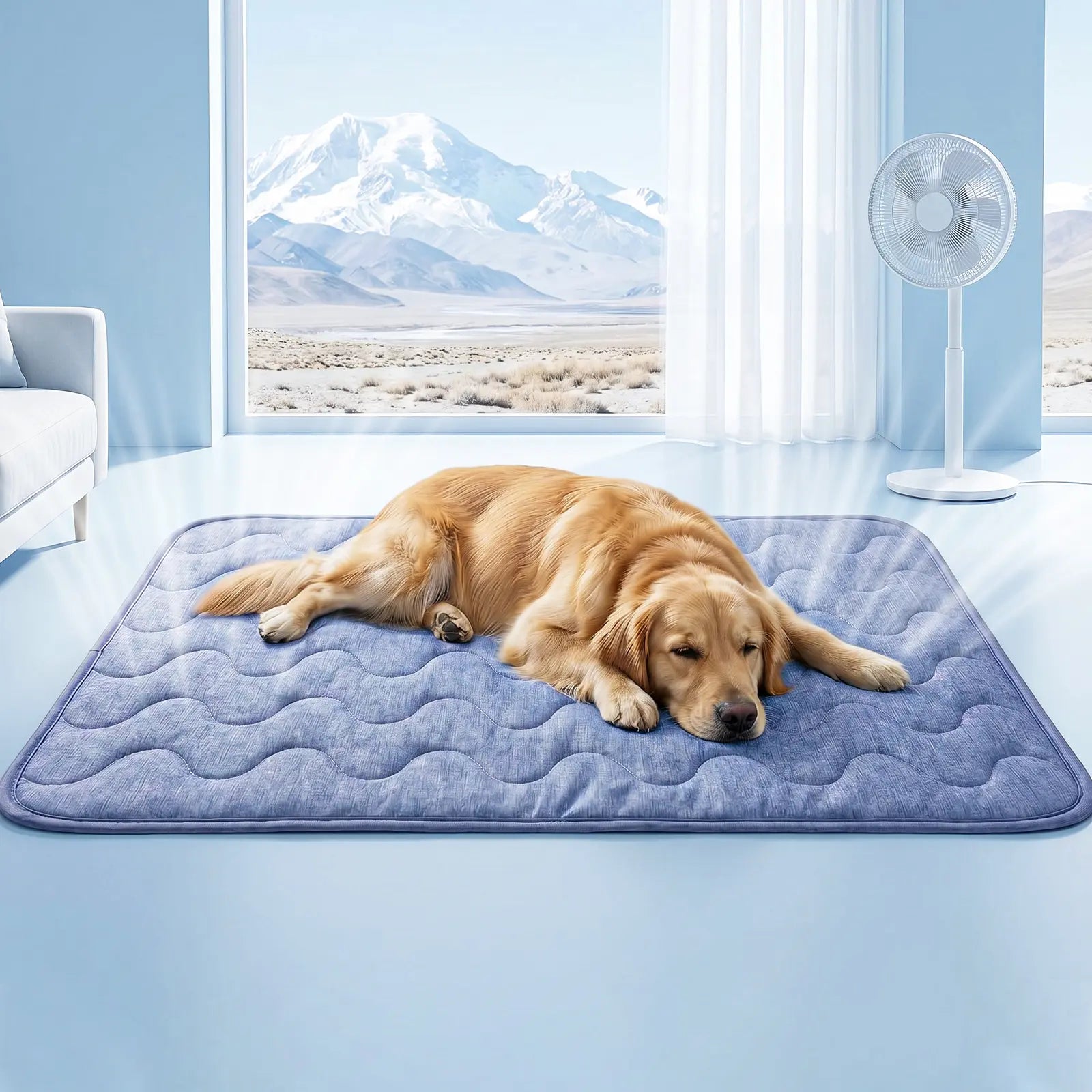 Dog Cooling Pad - Washable Non-Slip Nylon Mat for Large Dogs (Thin & Thick Options)