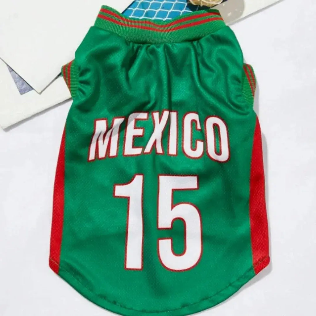 Soccer Style Pet Jersey Shirt - Lightweight Breathable Mesh Vest for Small Medium Dogs & Cats