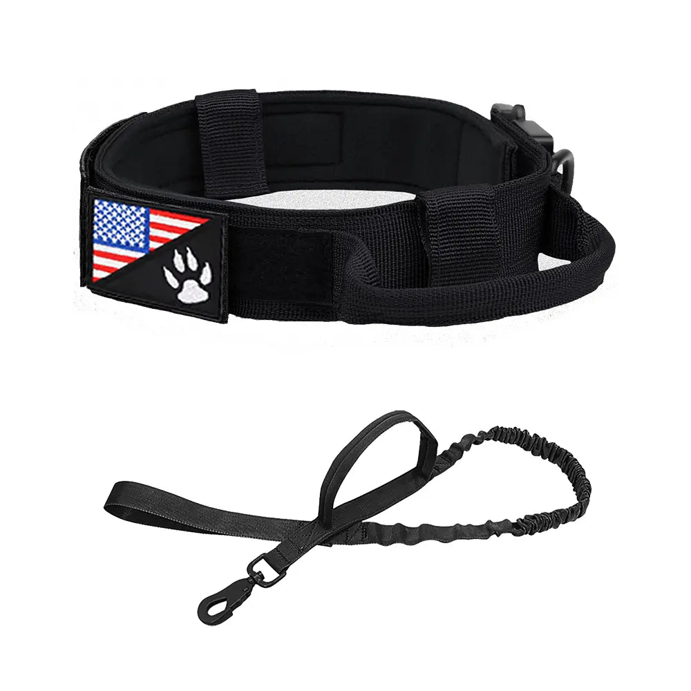 Adjustable Dog Collar with Handle - Durable Outdoor Pet Collar for Medium & Large Dogs