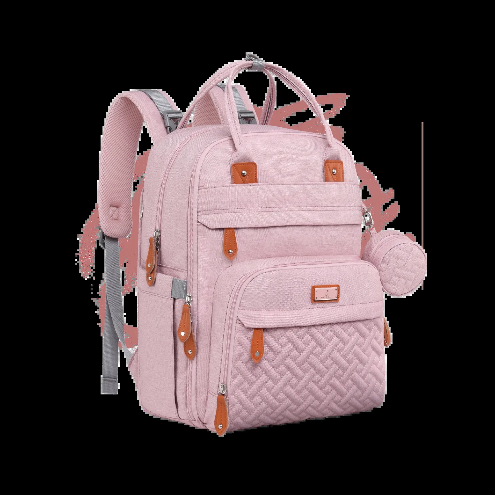 Babbleroo Original Diaper Bag - Waterproof Multi-Functional Travel Tote with Changing Pad for Moms
