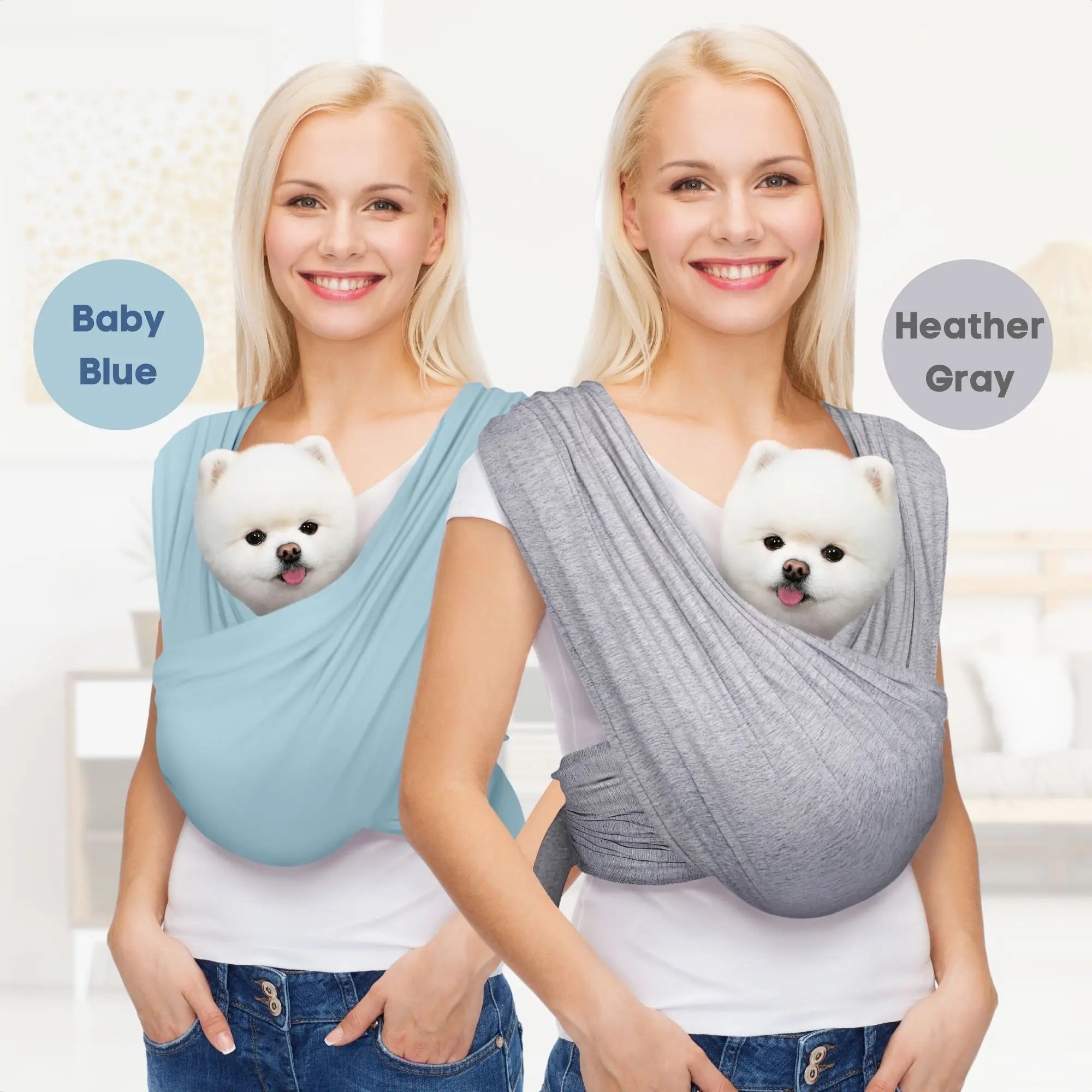 Flexible Pet Sling Carrier - Front Facing Hands-Free Cat Carrier for Small Pets