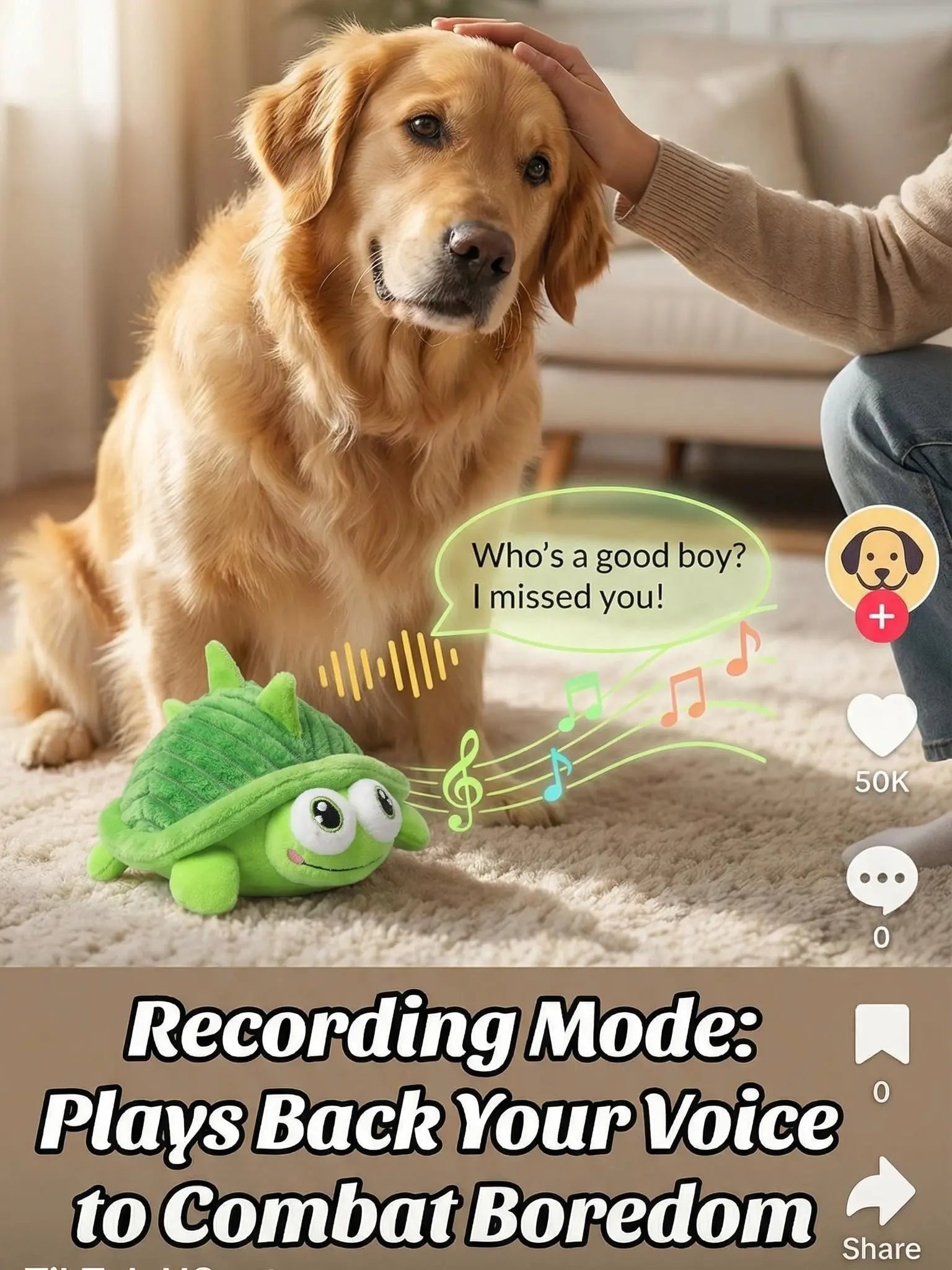 Motion Activated Interactive Dog Ball - Rechargeable Automatic Rolling Squeaky Toy for Dogs & Cats