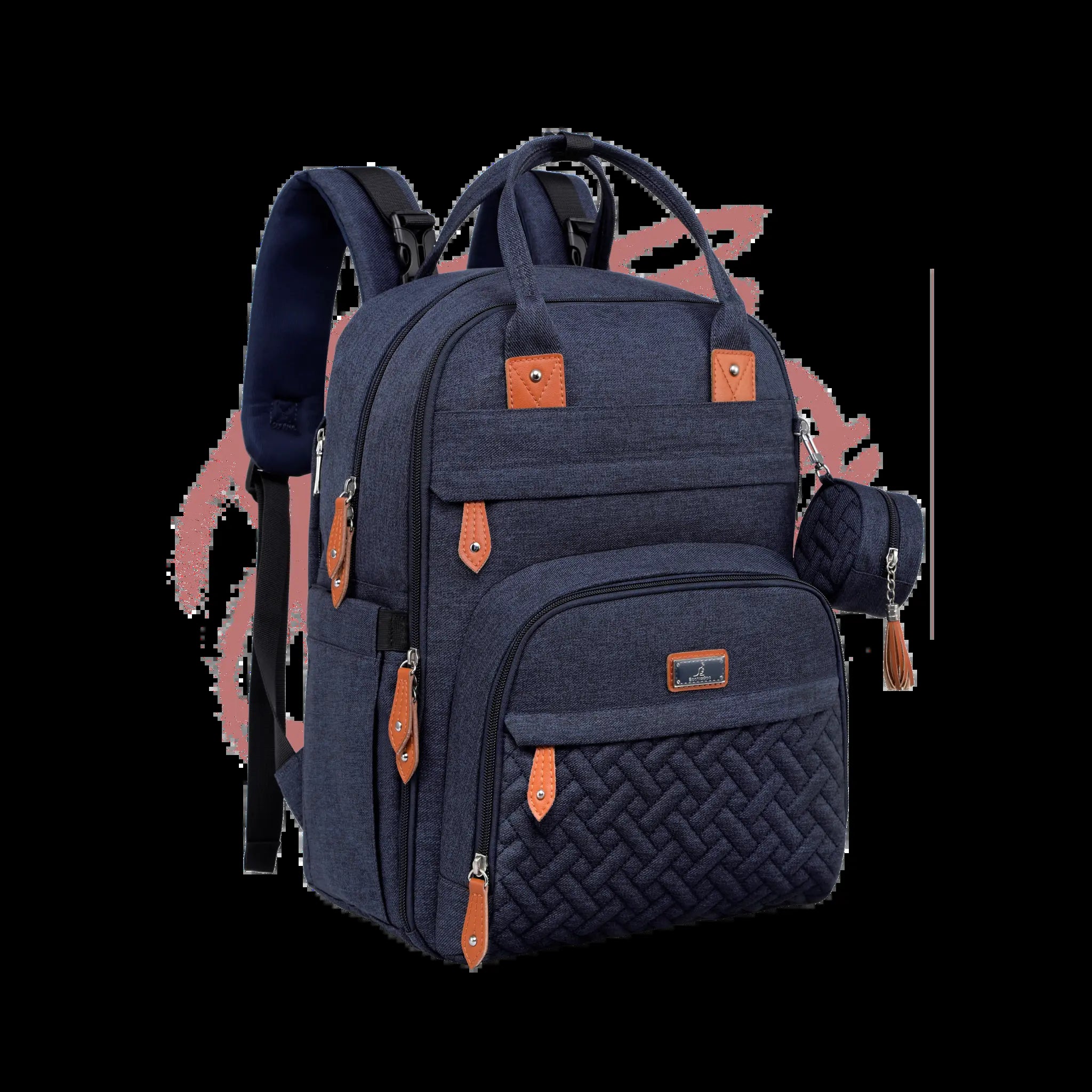 Babbleroo Original Diaper Bag - Waterproof Multi-Functional Travel Tote with Changing Pad for Moms