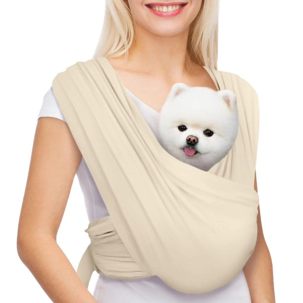 Flexible Pet Sling Carrier - Front Facing Hands-Free Cat Carrier for Small Pets