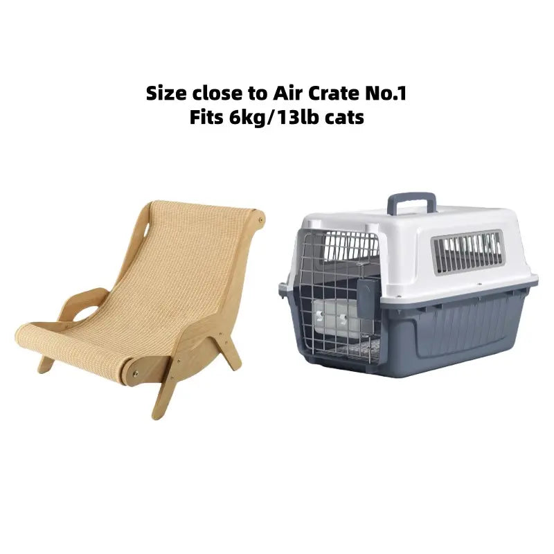 Multi-Functional Cat Scratching Rocker Bed - Natural Jute Indoor/Outdoor Pet Furniture (53x33x32cm)