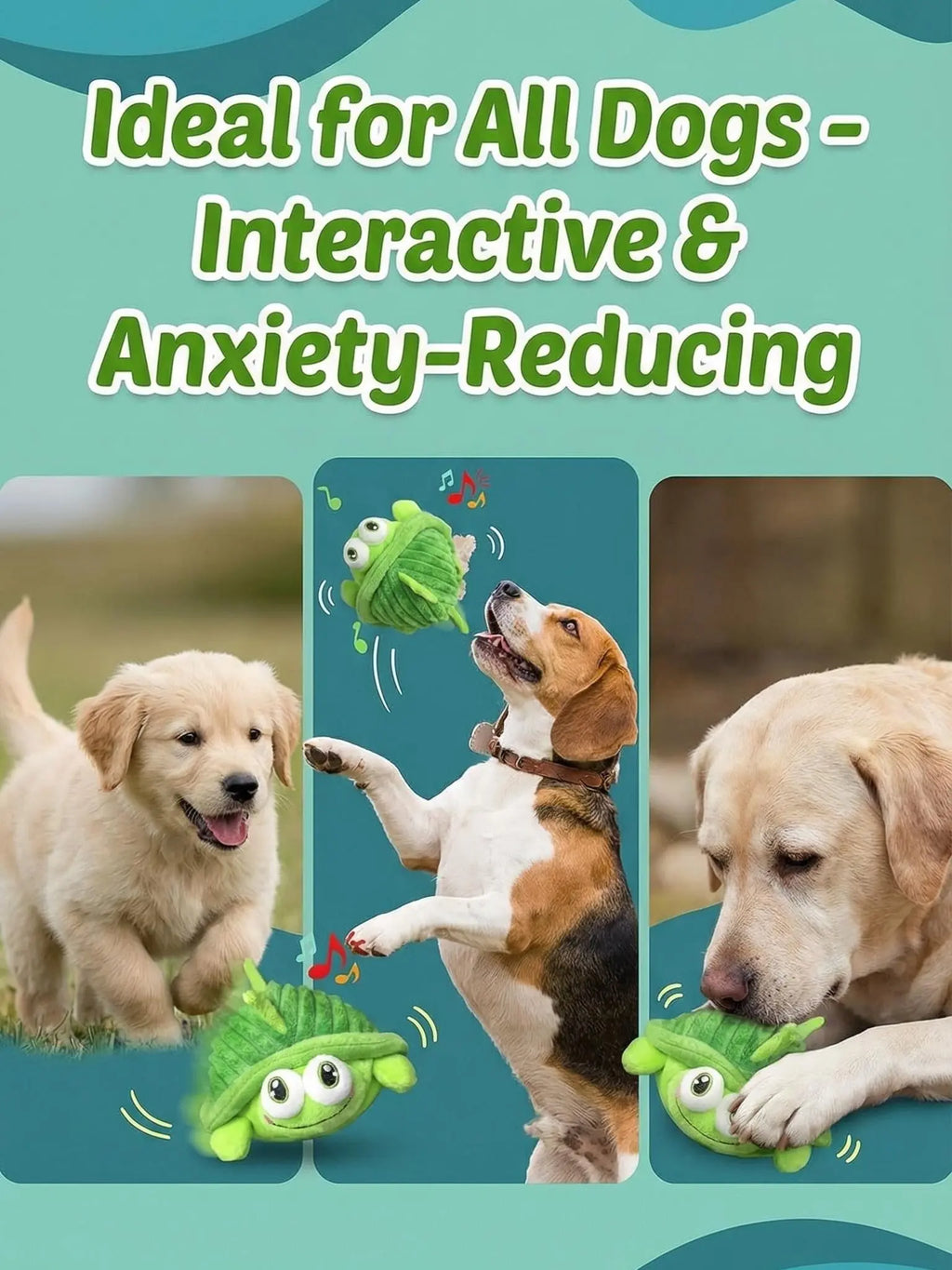 Motion Activated Interactive Dog Ball - Rechargeable Automatic Rolling Squeaky Toy for Dogs & Cats