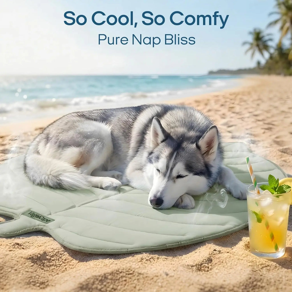 Eco-Friendly Gel-Free Cooling Pet Mat for Large Dogs - Portable Machine-Washable Pet Cooling Bed