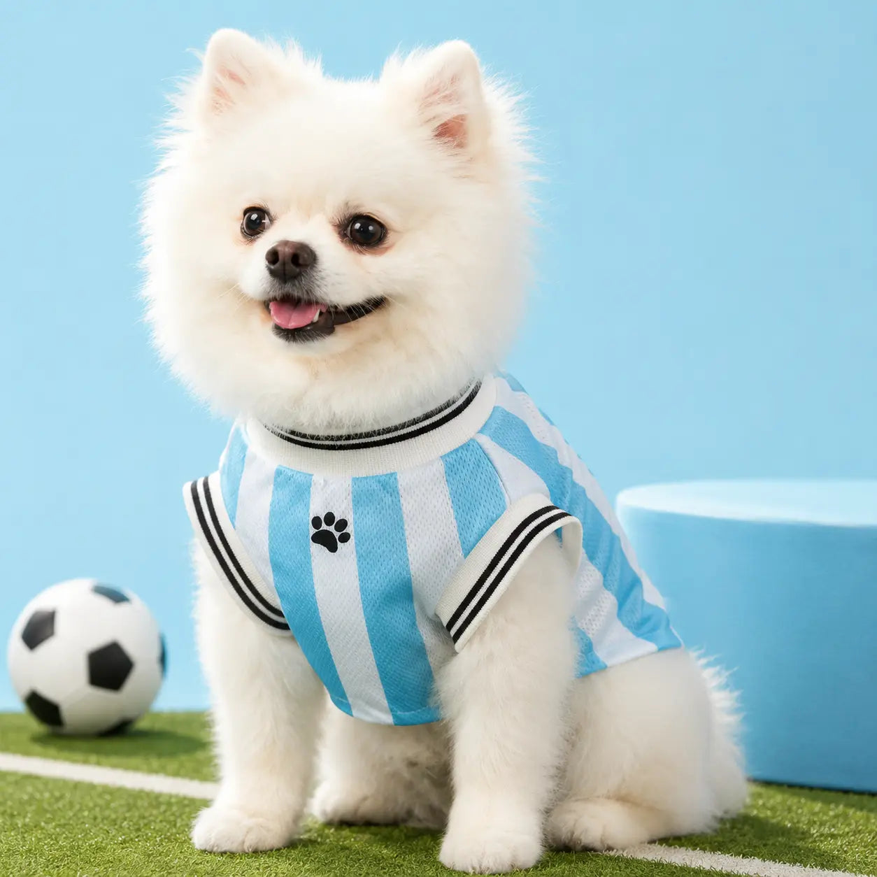 Soccer Style Pet Jersey Shirt - Lightweight Breathable Mesh Vest for Small Medium Dogs & Cats