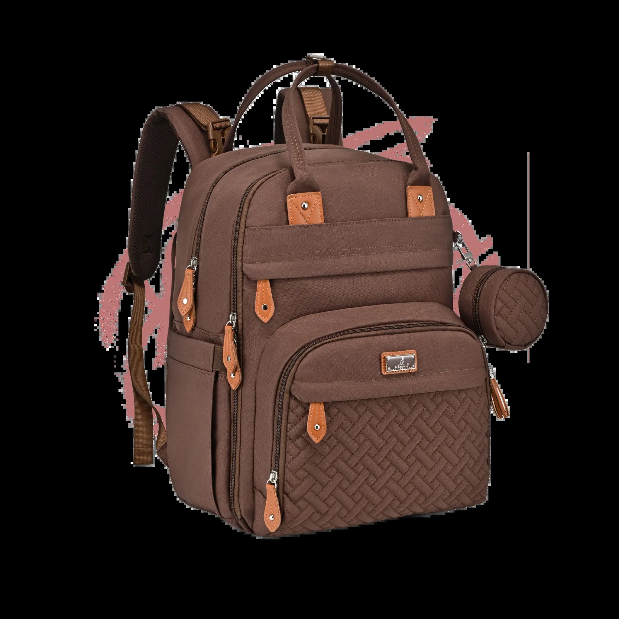 Babbleroo Original Diaper Bag - Waterproof Multi-Functional Travel Tote with Changing Pad for Moms