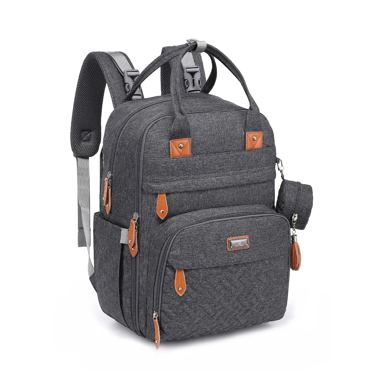 Babbleroo Original Diaper Bag - Waterproof Multi-Functional Travel Tote with Changing Pad for Moms