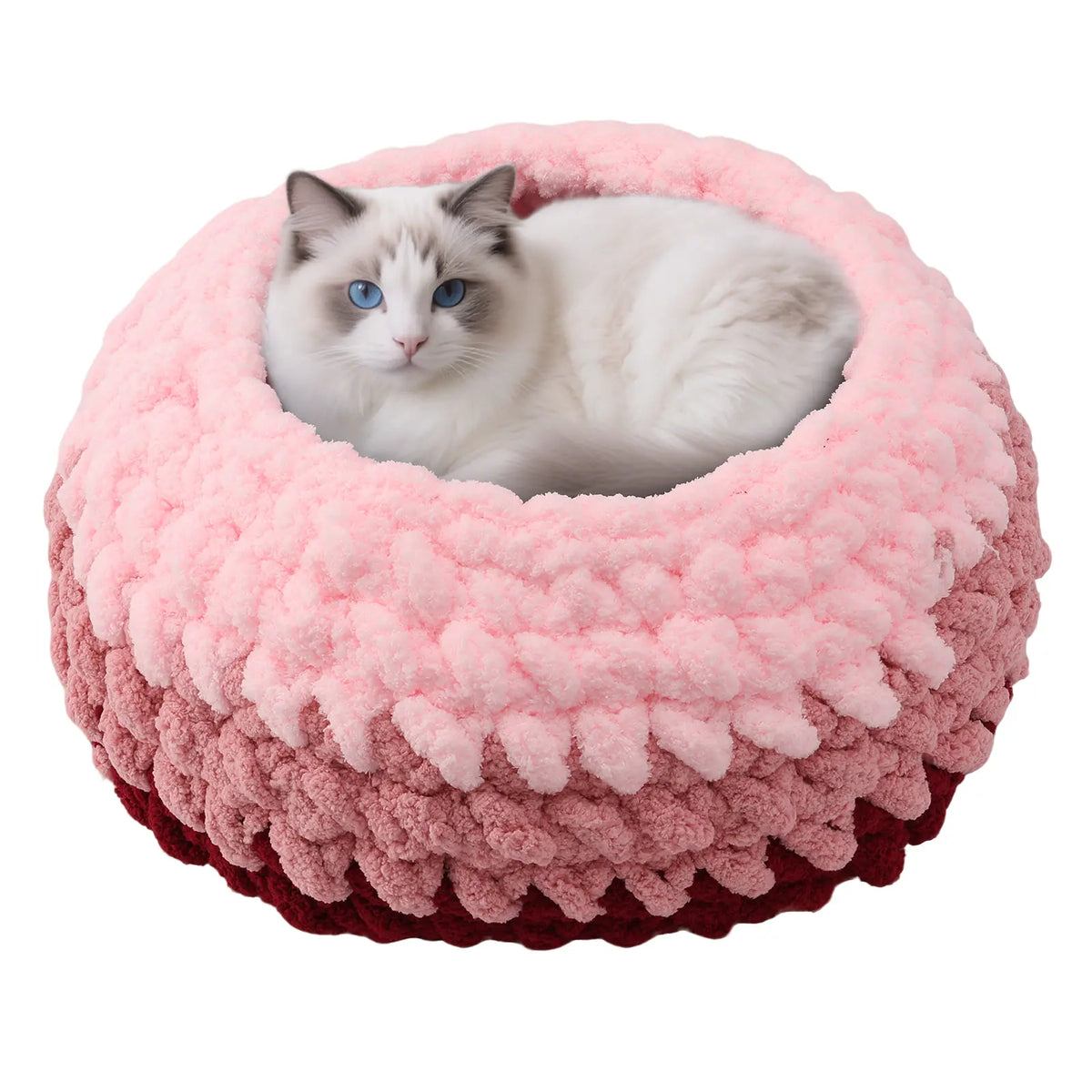 Plush Pet Bed for Cats - Cozy, Warm, Stylish & Secure Resting Spot Washable