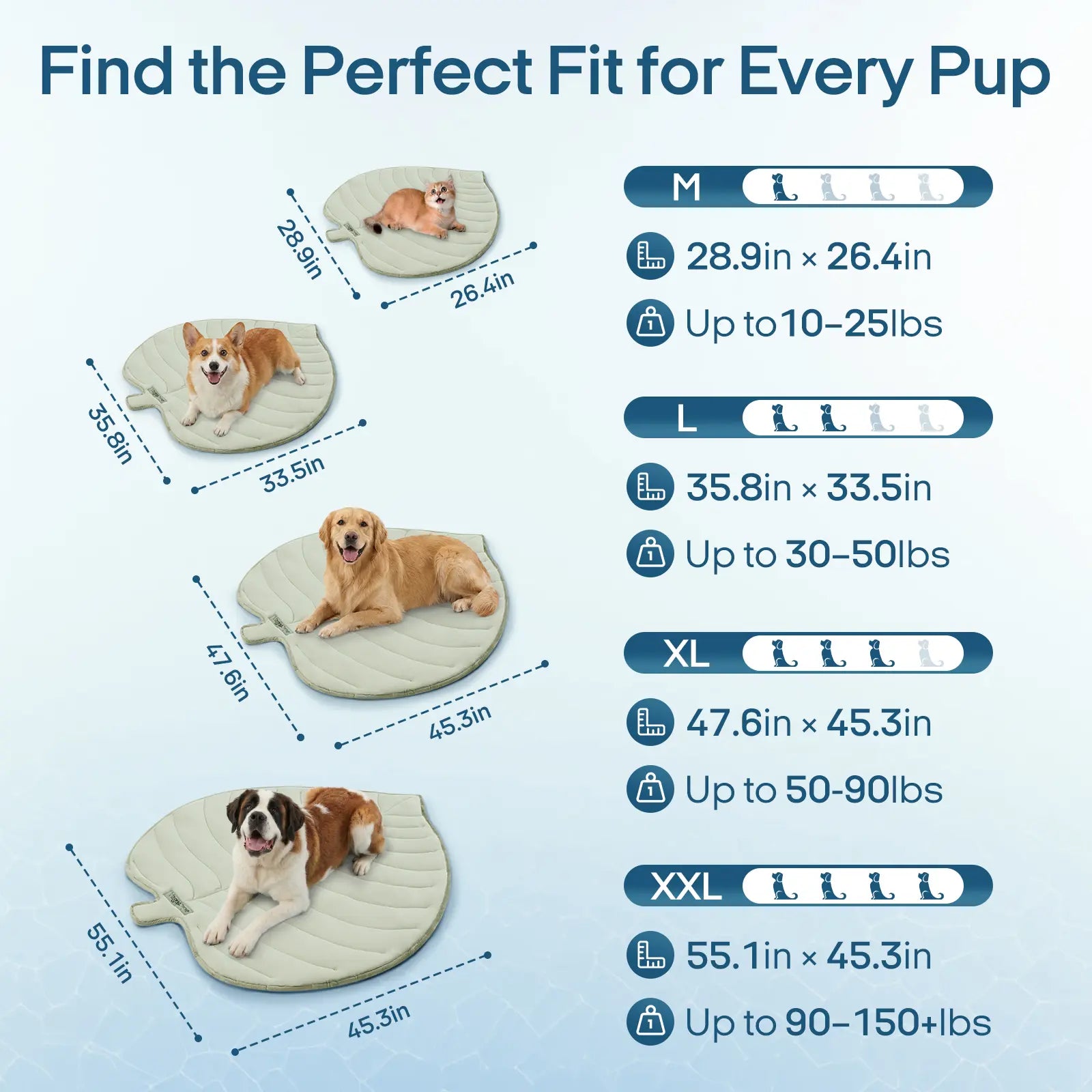 Eco-Friendly Gel-Free Cooling Pet Mat for Large Dogs - Portable Machine-Washable Pet Cooling Bed