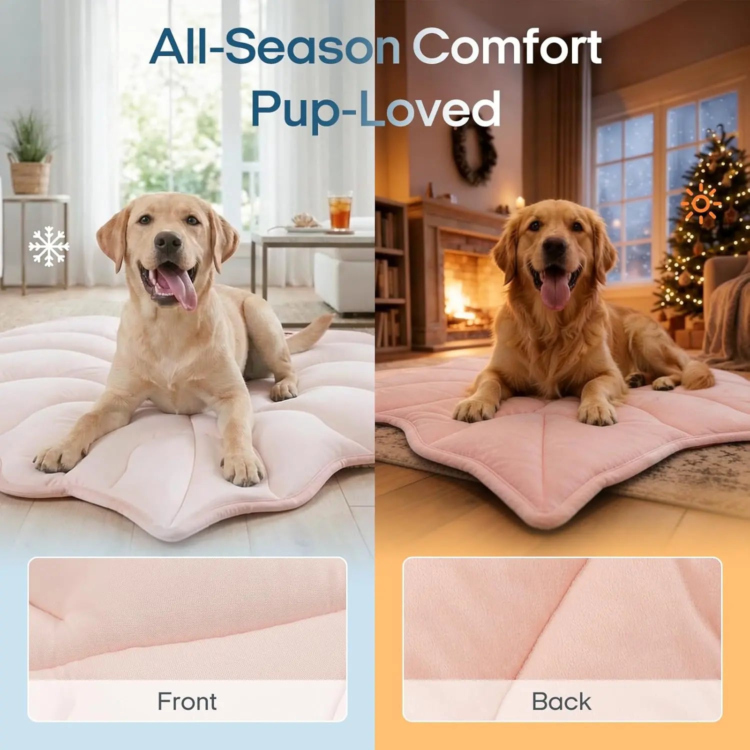 Eco-Friendly Gel-Free Cooling Pet Mat for Large Dogs - Portable Machine-Washable Pet Cooling Bed