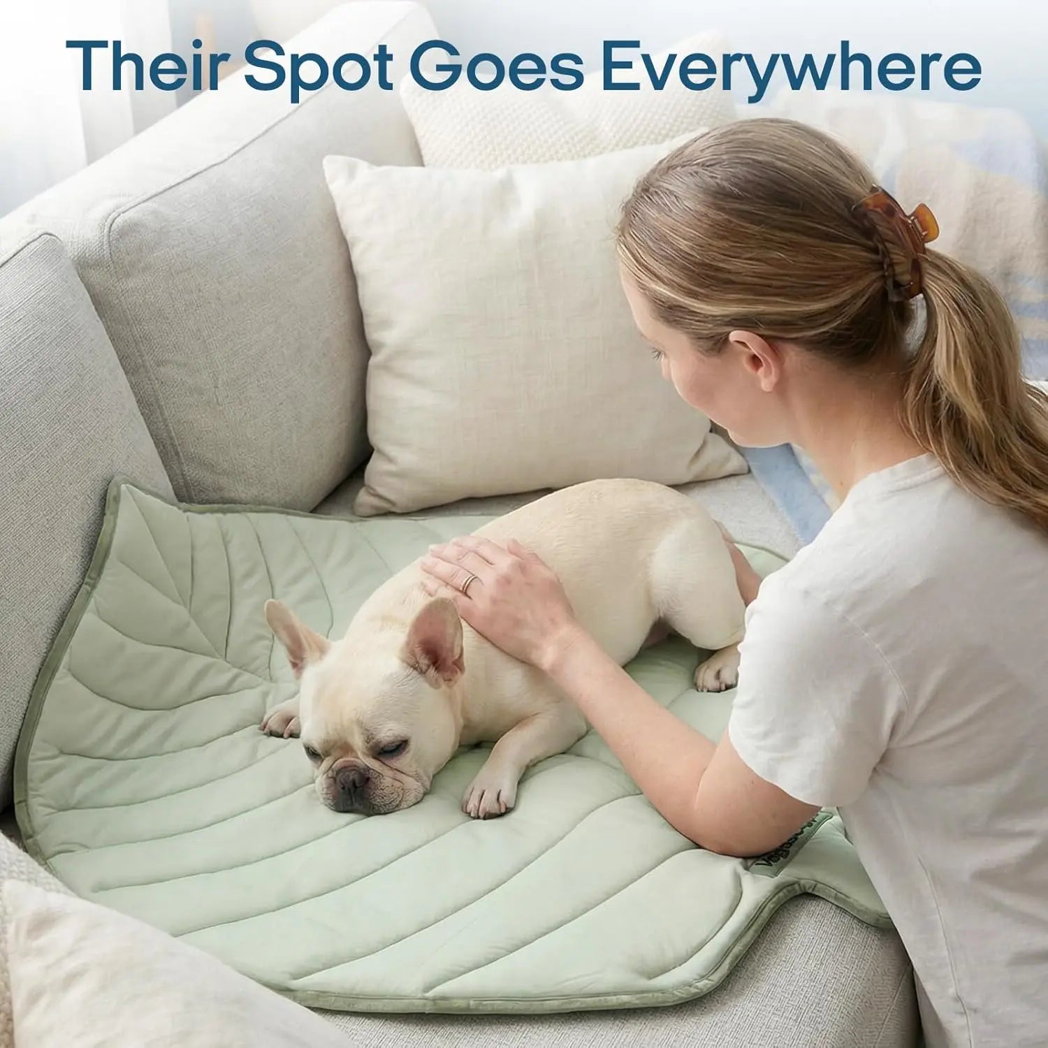 Eco-Friendly Gel-Free Cooling Pet Mat for Large Dogs - Portable Machine-Washable Pet Cooling Bed