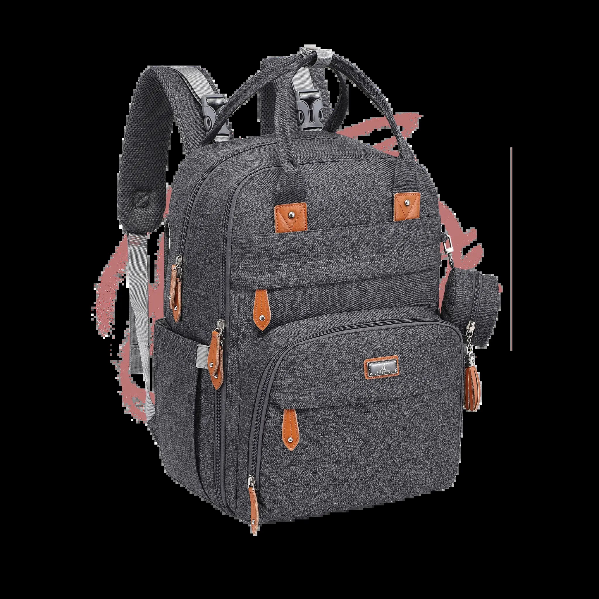 Babbleroo Original Diaper Bag - Waterproof Multi-Functional Travel Tote with Changing Pad for Moms