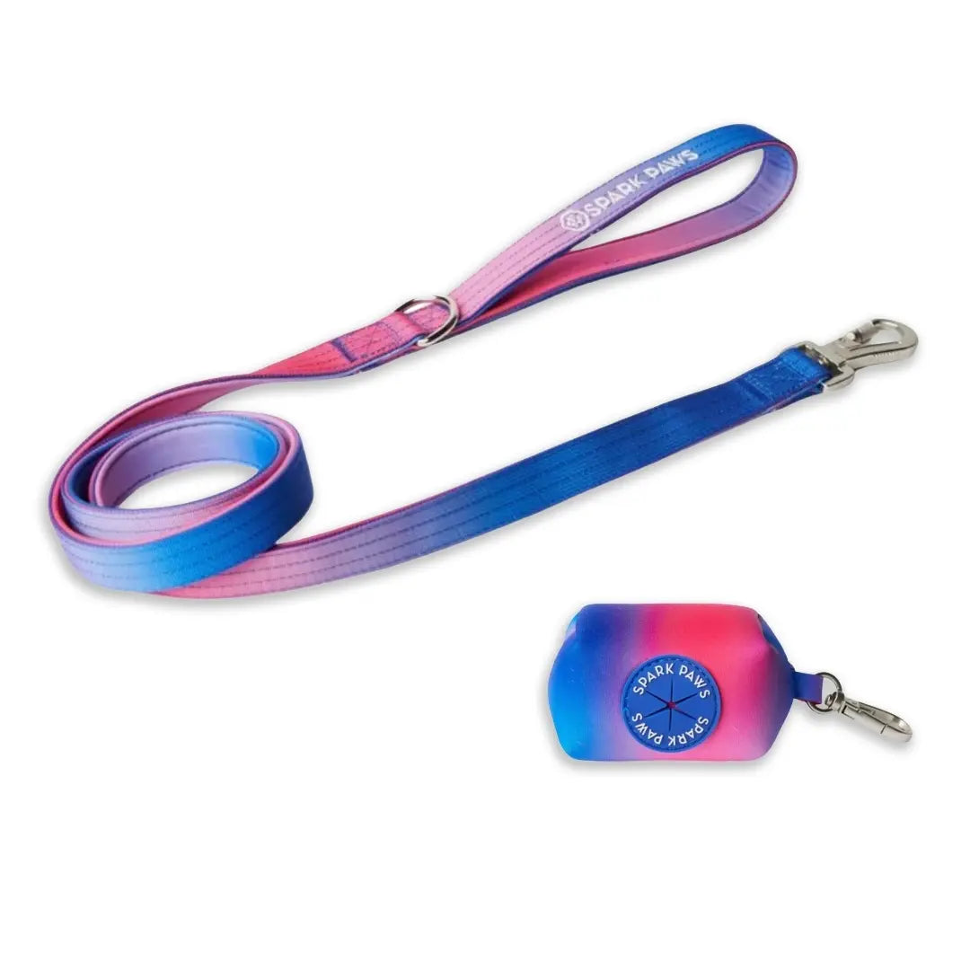 Spark Paws Premium Dog Leash & Poop Bag Set - Heavy-Duty Alloy Hook for Strong Dogs