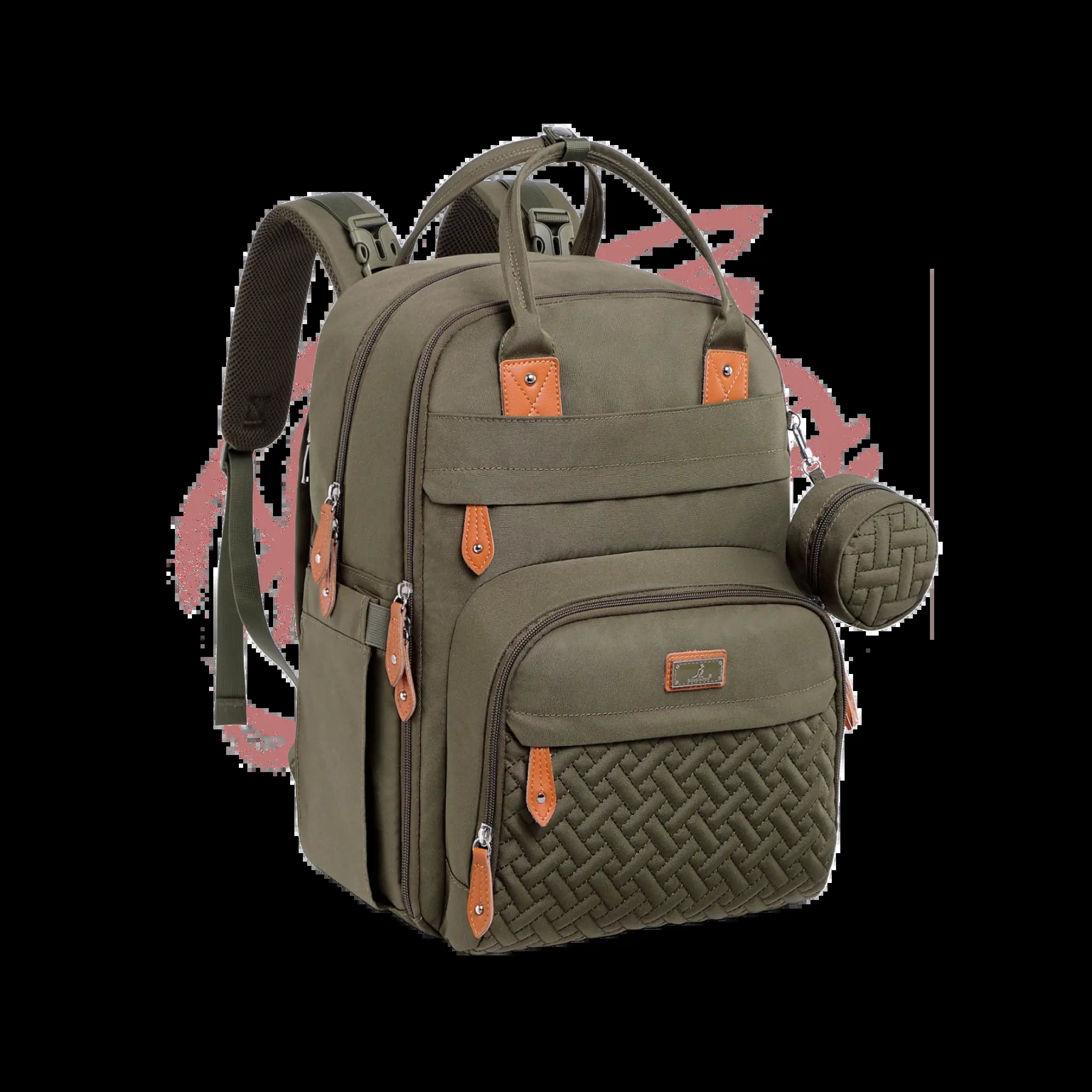 Babbleroo Original Diaper Bag - Waterproof Multi-Functional Travel Tote with Changing Pad for Moms