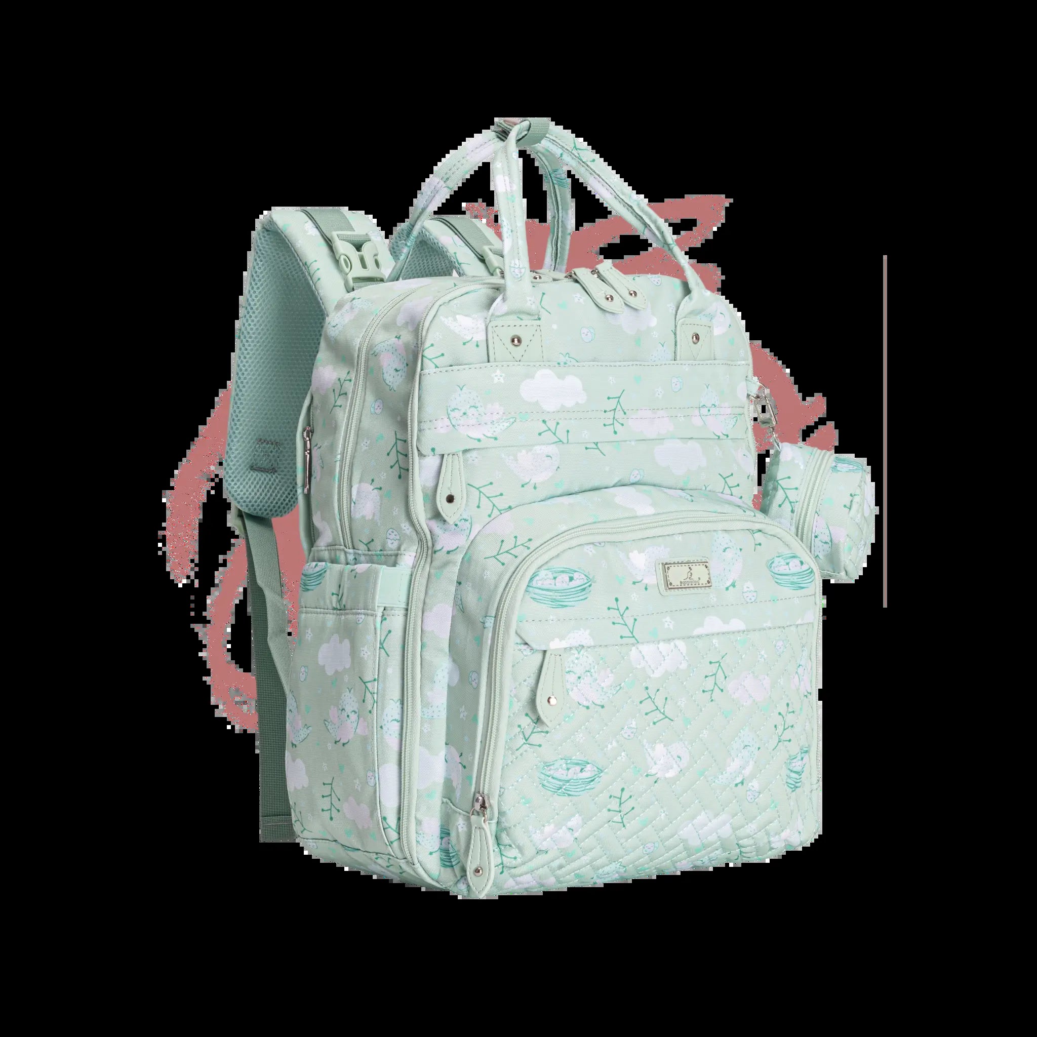 Babbleroo Original Diaper Bag - Waterproof Multi-Functional Travel Tote with Changing Pad for Moms