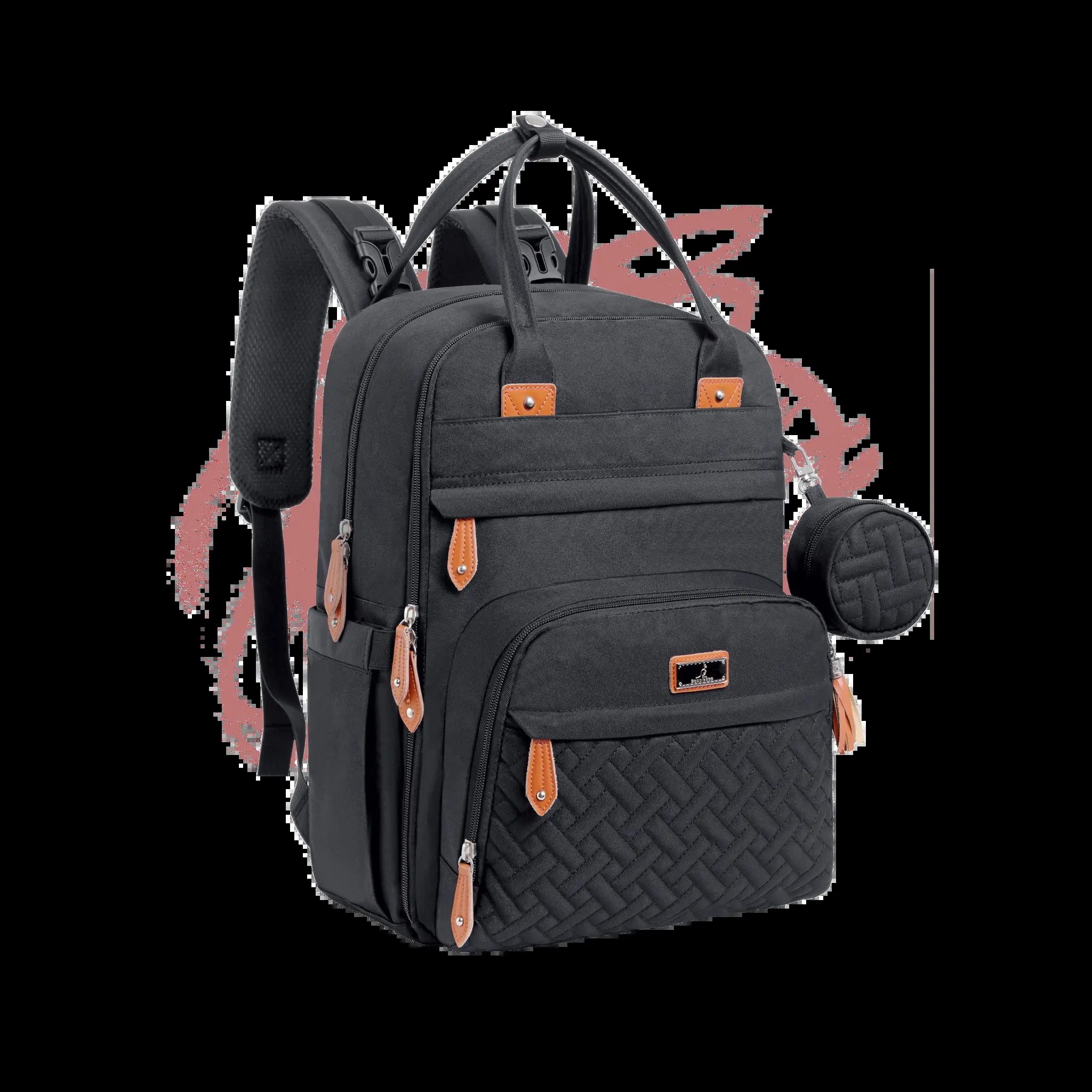 Babbleroo Original Diaper Bag - Waterproof Multi-Functional Travel Tote with Changing Pad for Moms
