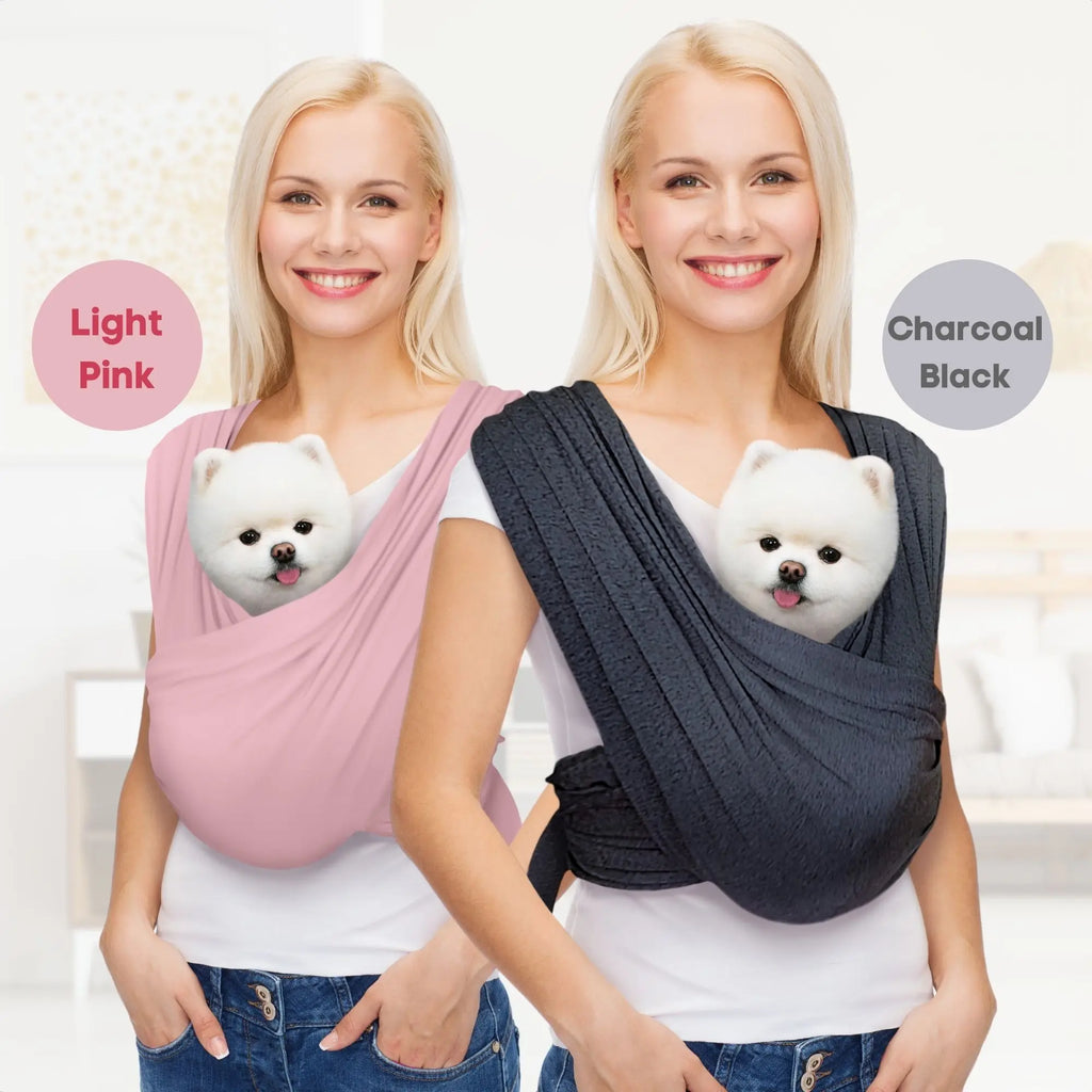 Flexible Pet Sling Carrier - Front Facing Hands-Free Cat Carrier for Small Pets