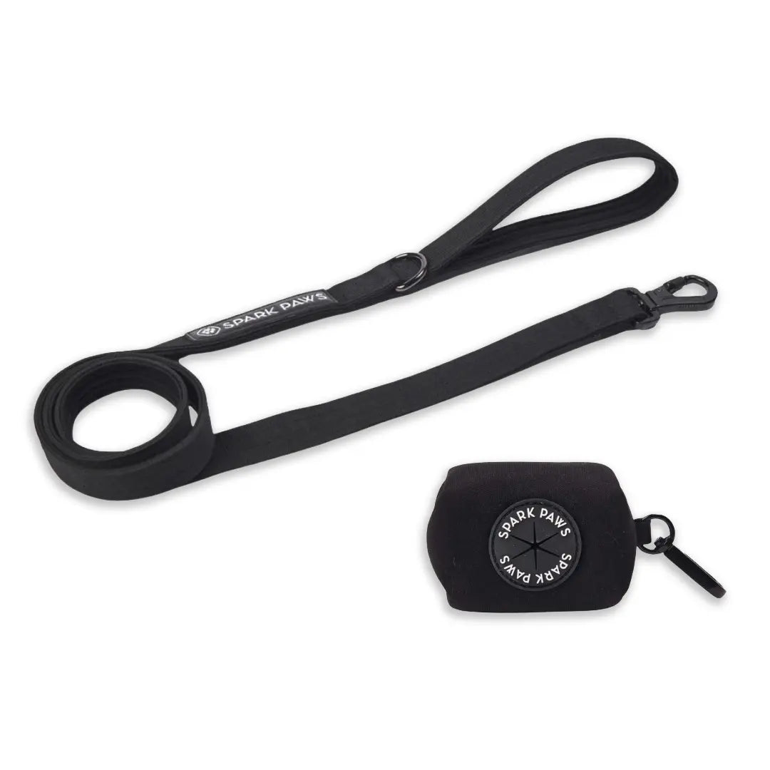 Spark Paws Premium Dog Leash & Poop Bag Set - Heavy-Duty Alloy Hook for Strong Dogs