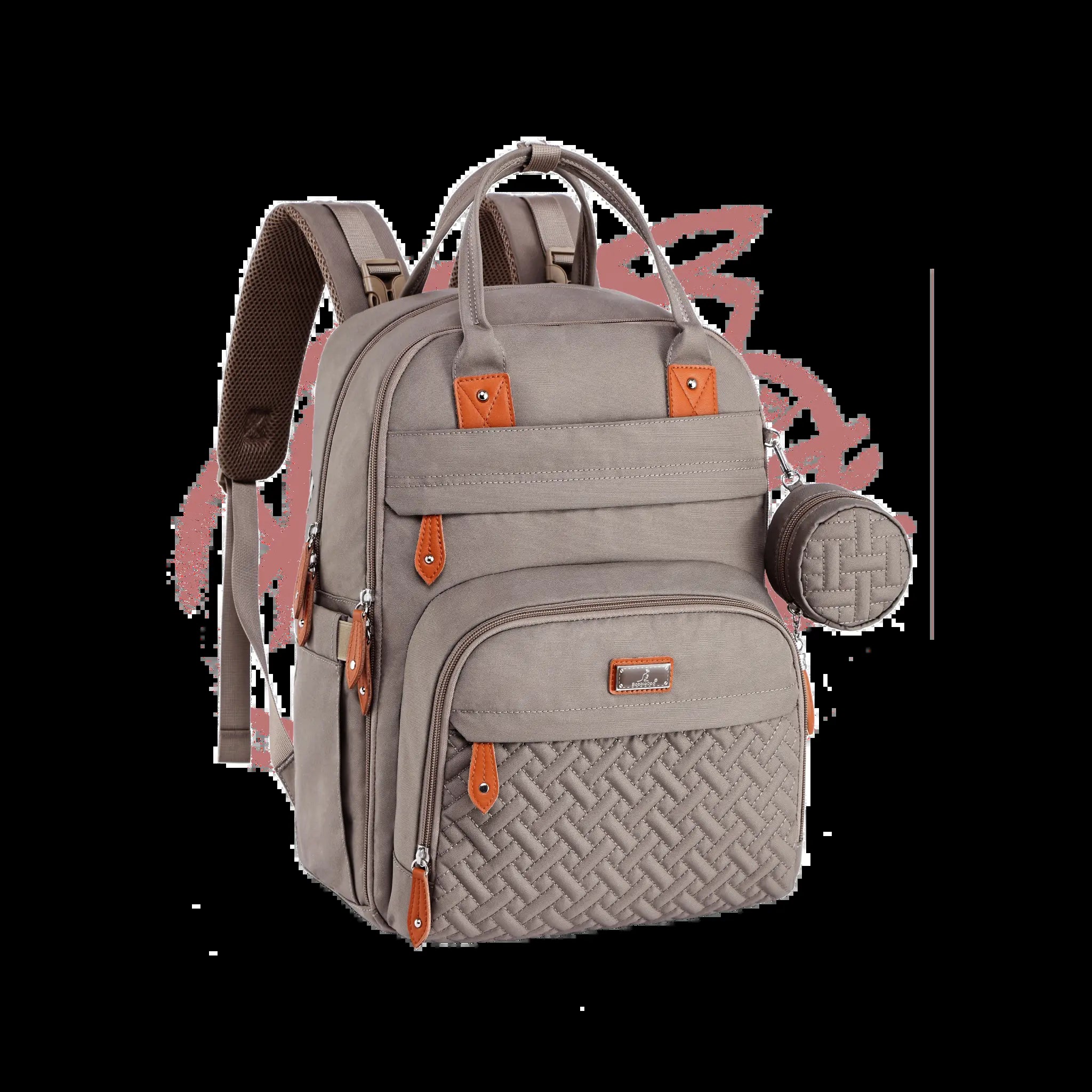 Babbleroo Original Diaper Bag - Waterproof Multi-Functional Travel Tote with Changing Pad for Moms