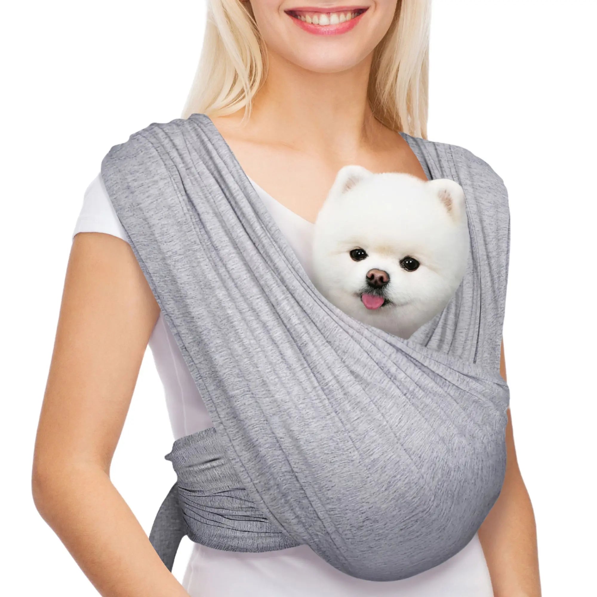 Flexible Pet Sling Carrier - Front Facing Hands-Free Cat Carrier for Small Pets