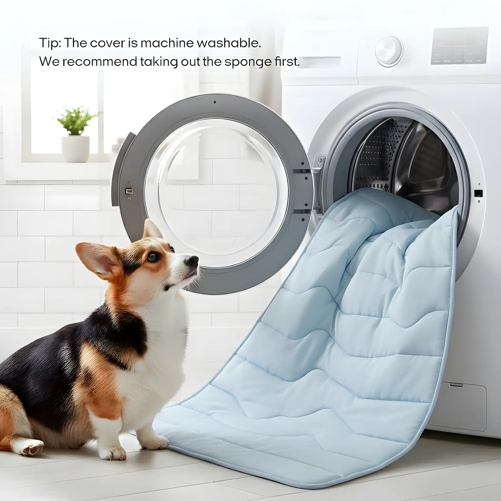 Eco-Friendly Gel-Free Cooling Pet Mat for Large Dogs - Portable Machine-Washable Pet Cooling Bed